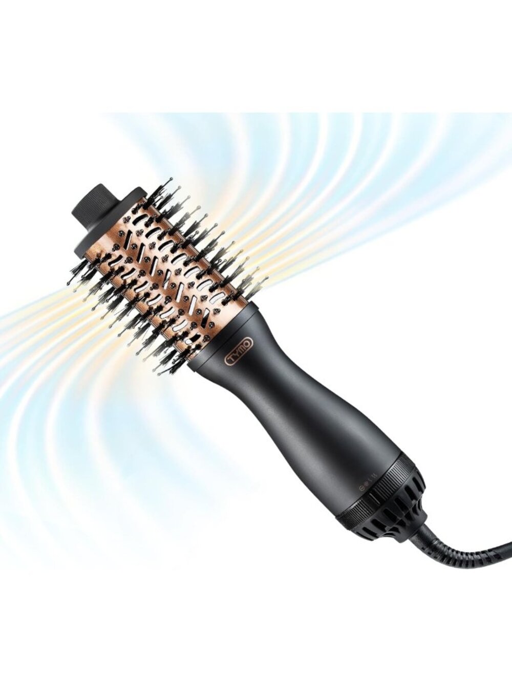 Compact Hot Air Brush & Blow Dryer, Mini Hairdryer for Effortless Blowouts